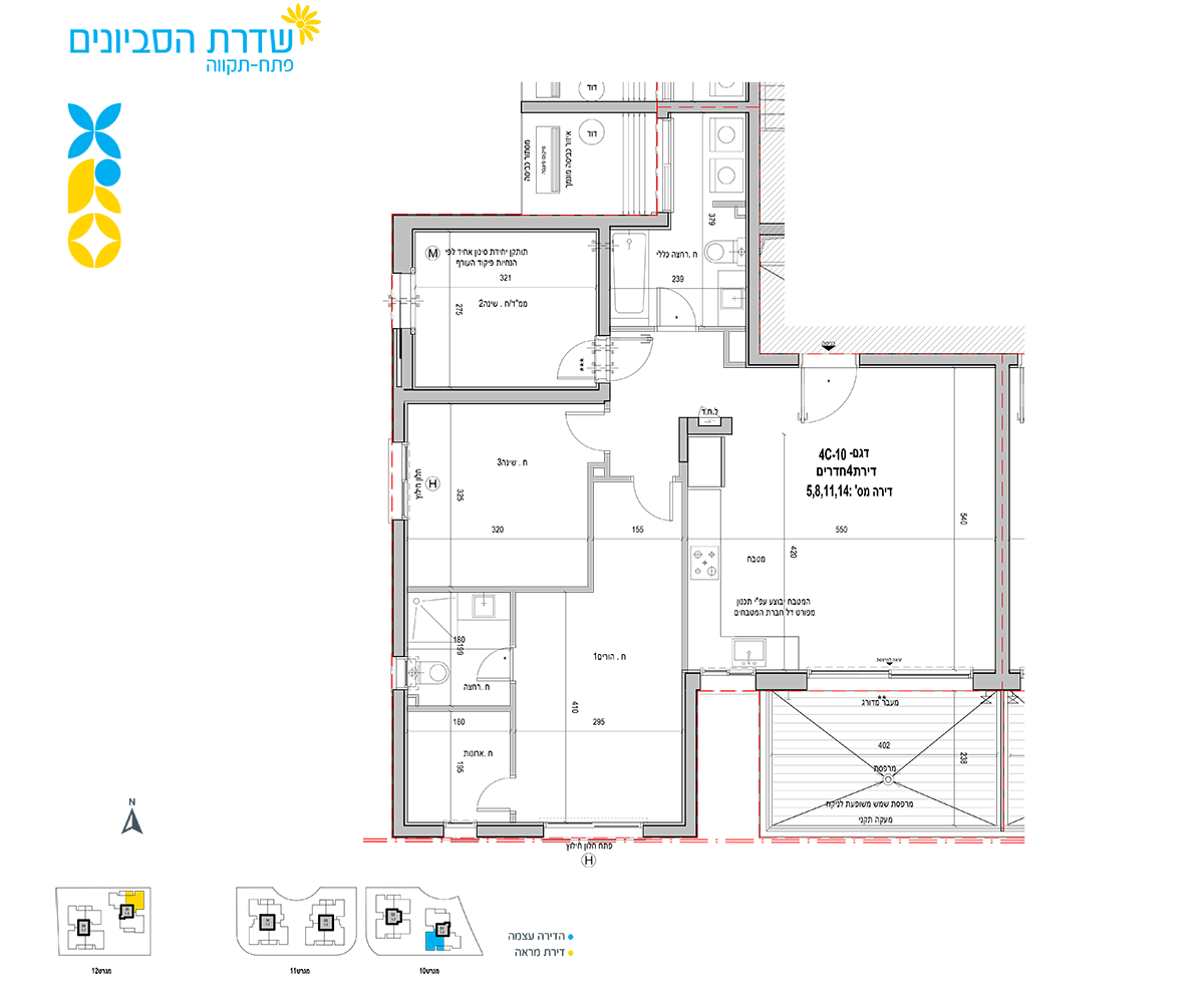 квартира 4 комнаты (4C-10 модель)